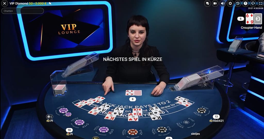 VIP Lounge Black jack Live dealer
